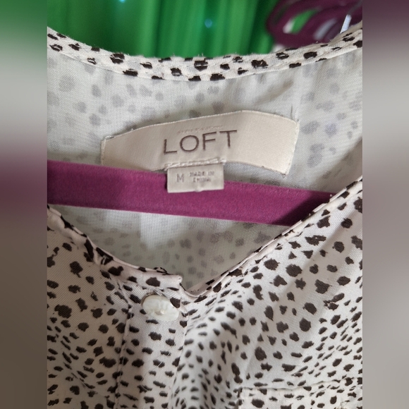LOFT SIZE MEDIUM POLKA-DOT TOP SIZE MEDIUM - Picture 3 of 4